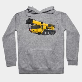 Crane truck cartoon illustration Hoodie